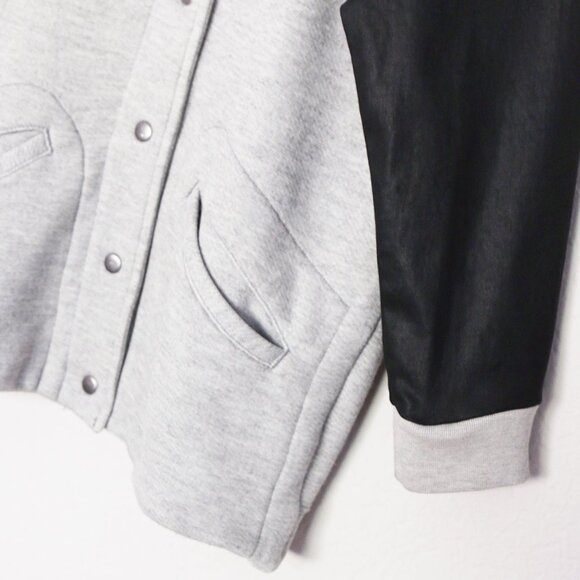 Current Elliott Classic Snap-Front The Classic Varsity Jacket S Wax Sleeves $358 - Picture 8 of 16